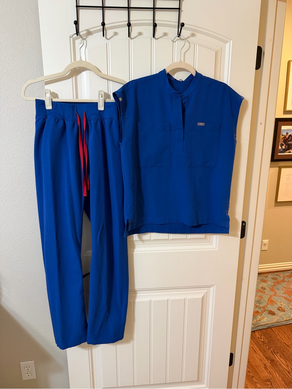FIGS Winning Blue Scrub Set XS Payson + High Waisted Livingston